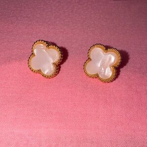 Clover gold Stud Earrings - Women Jewelry